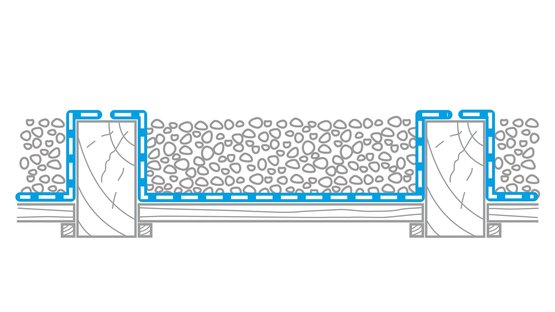 Installation in spaces between joists