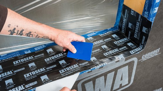 3. Apply tape to the sill surface