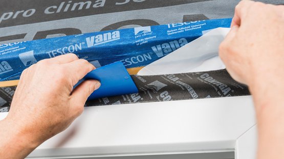 6. Stick onto the reveal and rub into place