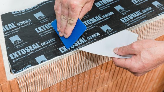 3. Apply tape to the sill surface