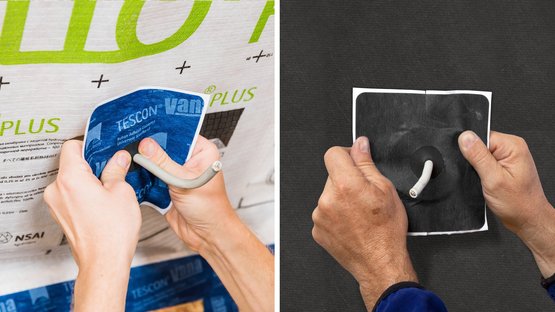 1. Pull the cable through and align